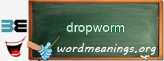 WordMeaning blackboard for dropworm